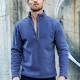 Men's Casual Fleece Turtleneck Collar Long Sleeve Half Zipper Pullover Sweatshirt