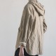 Men's Vintage Cotton Linen Hooded Solid Color Drawstring Long Sleeve Casual Sweatshirt