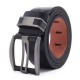 108CM Business Alloy Buckle Leather Belt Plain Adjustable Waistband for Men