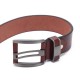 108CM Business Alloy Buckle Leather Belt Plain Adjustable Waistband for Men