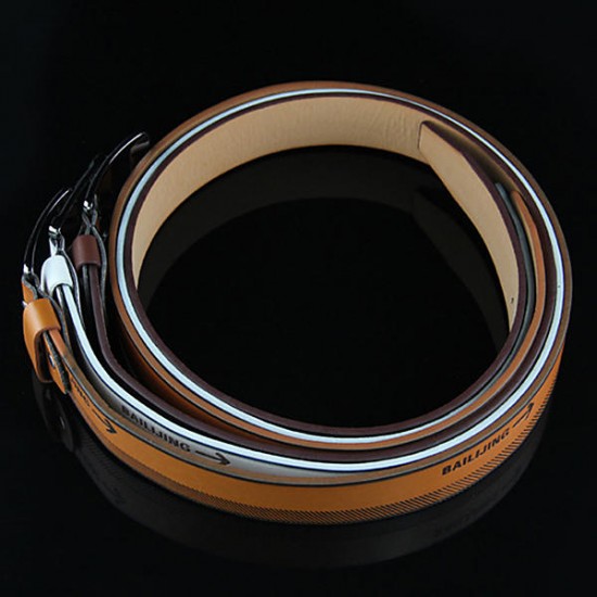 108CM Leather Printting Belt Leisure Jeans Waistband With Alloy Pin Buckle for Men