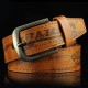 108CM Mens Leather Printting Belt Leisure Jeans Waistband With Alloy Pin Buckle