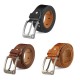 108CM Mens Retro Cowboy Belt Leisure Wild Hollow Rivet Punk Leather Pin Belt Waistband Strips