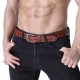 108CM Mens Retro Cowboy Belt Leisure Wild Hollow Rivet Punk Leather Pin Belt Waistband Strips