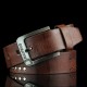 108CM Mens Retro Cowboy Belt Leisure Wild Hollow Rivet Punk Leather Pin Belt Waistband Strips