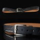 108CM Mens Retro Cowboy Belt Leisure Wild Hollow Rivet Punk Leather Pin Belt Waistband Strips