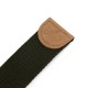 115CM Men Double Ring Loop Canvas Belt  Alloy Leather Buckle Pants Strip