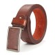 115cm Mens Business Casual Alloy Tablet Slide Buckle Waistband Strap Vogue Leather Belt