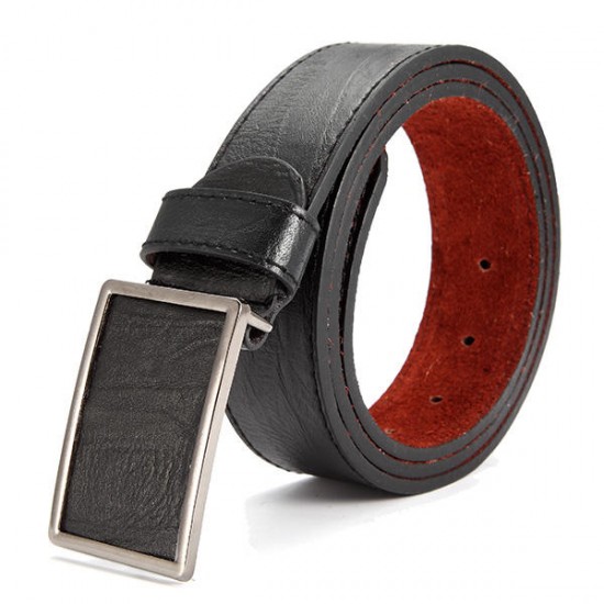 115cm Mens Business Casual Alloy Tablet Slide Buckle Waistband Strap Vogue Leather Belt