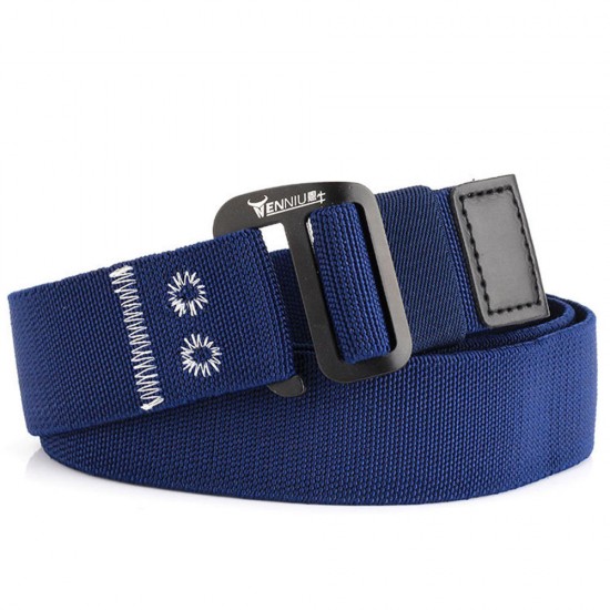 120 Men Aluminum 9 Word Buckle Nylon Elastic Belt Outdoor Woven Canvas Belt 120 Men Aluminum 9 Word Buckle Nylon Elastic Belt Outdoor Woven Canvas Belt