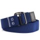 120 Men Aluminum 9 Word Buckle Nylon Elastic Belt Outdoor Woven Canvas Belt