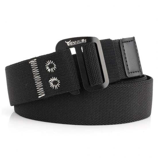 120 Men Aluminum 9 Word Buckle Nylon Elastic Belt Outdoor Woven Canvas Belt 120 Men Aluminum 9 Word Buckle Nylon Elastic Belt Outdoor Woven Canvas Belt