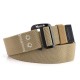 120 Men Aluminum 9 Word Buckle Nylon Elastic Belt Outdoor Woven Canvas Belt