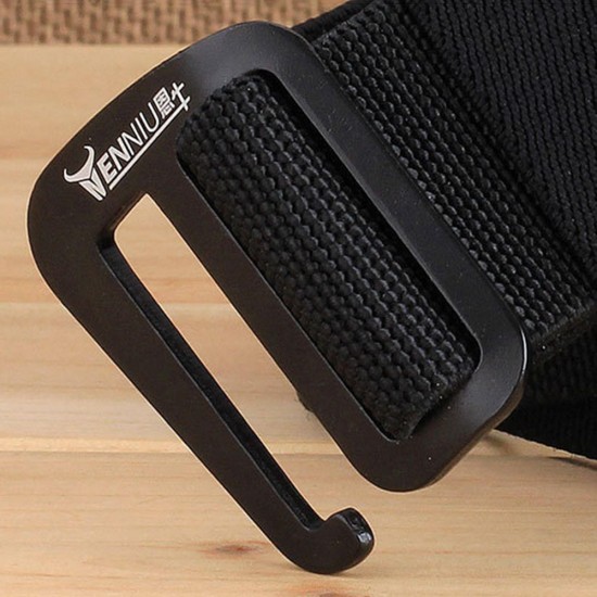 120 Men Aluminum 9 Word Buckle Nylon Elastic Belt Outdoor Woven Canvas Belt 120 Men Aluminum 9 Word Buckle Nylon Elastic Belt Outdoor Woven Canvas Belt