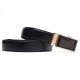 120CM 125CM Mens Business Two-Layer Leather Alloy Automatic Buckle Belt Fashion Waist Belts