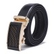 120CM 125CM Mens Business Two-Layer Leather Alloy Automatic Buckle Belt Fashion Waist Belts