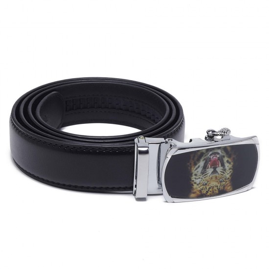 120CM 125CM Mens Business Two-Layer Leather Alloy Automatic Buckle Belt Professional Waist Belts
