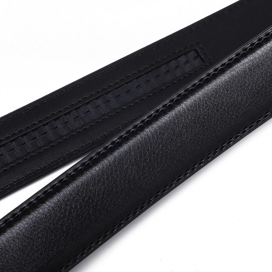 120CM 125CM Mens Business Two-Layer Leather Alloy Automatic Buckle Belt Professional Waist Belts