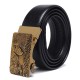 120CM 125CM Mens Business Two-Layer Leather Waist Belts Quick Adjustment Automatic Buckle Belt