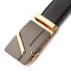 120CM Men Second Floor Cowhide Frosted Gold Silver Alloy Automatic Buckle Belt