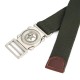 120cm Men Casual Outdoor Canvas Belt Thickening Alloy Buckle Pants Strip