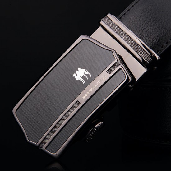 125CM Men Business Cowhide Genuine Leather Luxury Belts Durable Automatic Buckle Trousers Belt