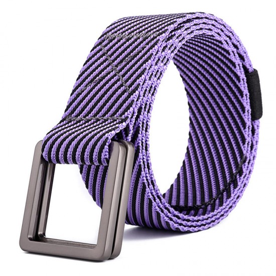 125CM Nylon Stripe Military Belts Sport Stretch Braided Elastic Weave Tactical Belt with Ring Buckle
