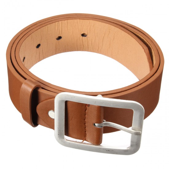 Men Business PU Leather Belt Casual Pin Buckle Waist Strap Waistband