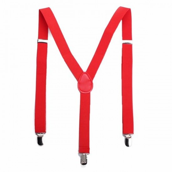 Unisex Classic Clip-on Suspenders Elastic Y-Shape Adjustable Braces Belt