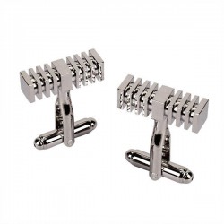 Men Cufflinks Plain Metal Geometric Shape Business Decoraction for Shirts