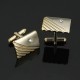 Men Diamonds Lavaliver Cufflink Suit Business Formal Silver Golden Geometry Cufflink