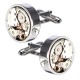 Men Male Silver Mechanical Watch Pattern Cuff Links Wedding Gift Suit Shirt Accessories Men Male Silver Mechanical Watch Pattern Cuff Links Wedding Gift Suit Shirt Accessories