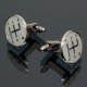Men Male Silver Number Pattern Round Baking Finish Cuff Links Wedding Gift Suit Shirt Accessories Men Male Silver Number Pattern Round Baking Finish Cuff Links Wedding Gift Suit Shirt Accessories