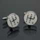 Men Male Silver Number Pattern Round Baking Finish Cuff Links Wedding Gift Suit Shirt Accessories Men Male Silver Number Pattern Round Baking Finish Cuff Links Wedding Gift Suit Shirt Accessories