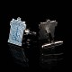 Men Male Silver Police Box Pattern Blue Enamel Cuff Links Wedding Gift Suit Shirt Accessories Men Male Silver Police Box Pattern Blue Enamel Cuff Links Wedding Gift Suit Shirt Accessories