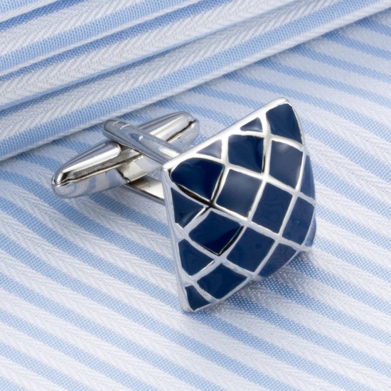 Mens Elegant French Shirt Cufflinks Business Plaid Dress Cuffs Suit Button Cuff Nail