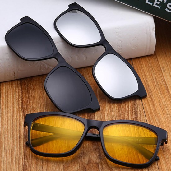 3 Piece Magnet Dual-Purpose Reading Glasses Lens With Glasses Frame for Men and Women