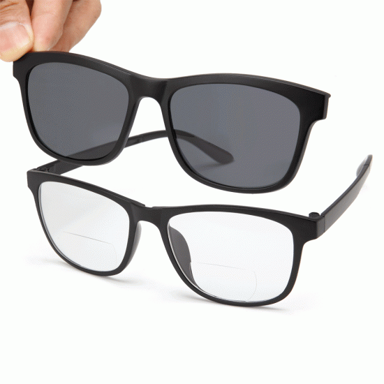 3 Piece Magnet Dual-Purpose Reading Glasses Lens With Glasses Frame for Men and Women