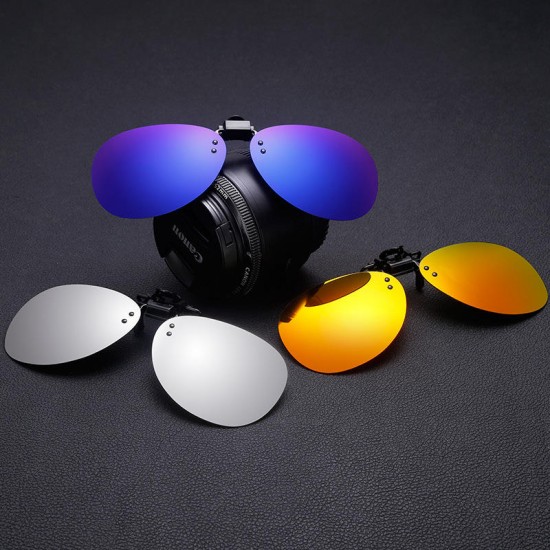 Clip-on Night Vision UV400 Polarized Lens Glasses Outdoor Driving Sunglasses
