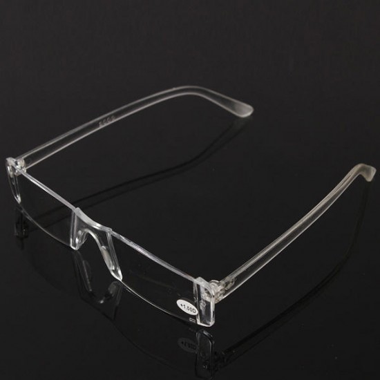 Fashion Resin Clear Rimless Reader Presbyopic Eyewear Reading Glasses