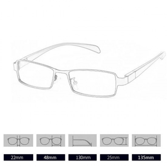 Folding Reading Glasses Men Women Metal Frame Portable Presbyopic Glasses With Glasses Case