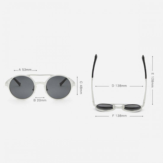 Men Anti-UV RounD-shape Polarized Sun Glassess Casual Driving Aluminum Magnesium Frame Eyeglasseess