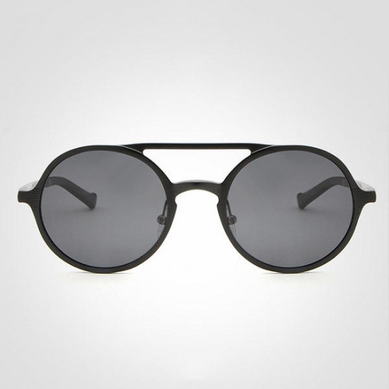 Men Anti-UV RounD-shape Polarized Sun Glassess Casual Driving Aluminum Magnesium Frame Eyeglasseess