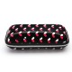 Zipper Hook PU Dot Sunglasses Box Compression Resistance Plastic Travel Carry Case Bag