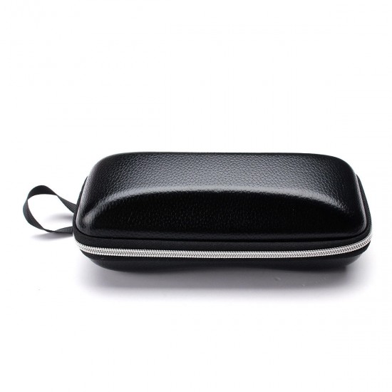 Zipper Hook PU Dot Sunglasses Box Compression Resistance Plastic Travel Carry Case Bag