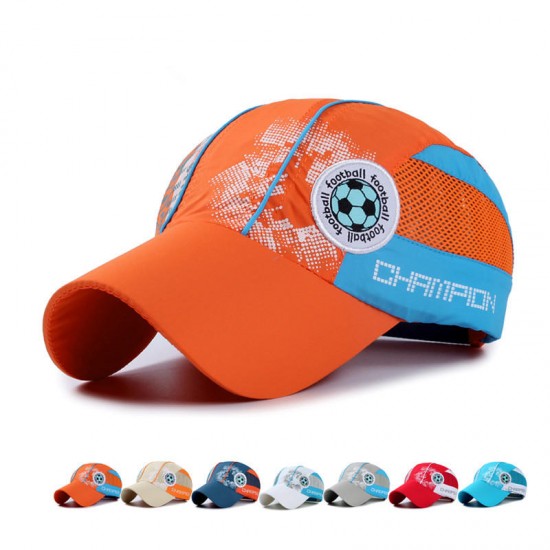 Boys Girls Summer Outdoor Quick-drying Baseball Cap Mesh Breathable Waterproof Hat