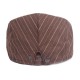 Cotton Stripe Dad Hats Mens Adjustable Beret Caps Outdoor Newsboy Hunting Hats