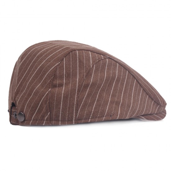 Cotton Stripe Dad Hats Mens Adjustable Beret Caps Outdoor Newsboy Hunting Hats