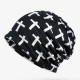 Cross Cotton Beanie Cap Ring Scarf Hip-hop Collar Neck Scarves Hats Multi-function For Woman and Man