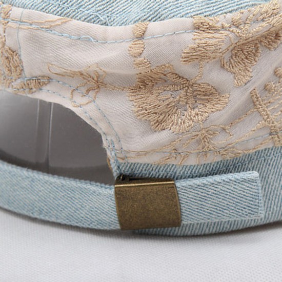 Men Women Outdoor Cotton Cowboy Flat Hat Breathable Sweat-absorbing Travel Military Cap Men Women Outdoor Cotton Cowboy Flat Hat Breathable Sweat-absorbing Travel Military Cap